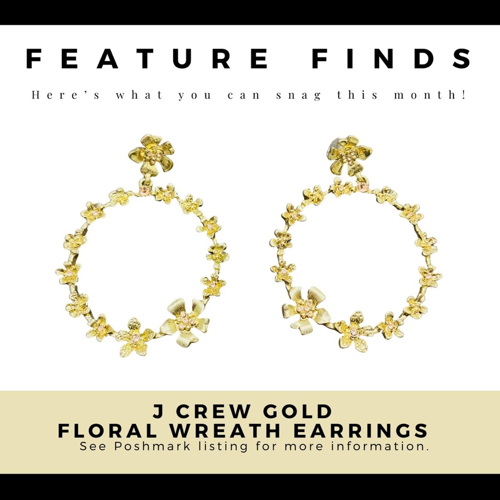 Gold Floral Wreath Earrings